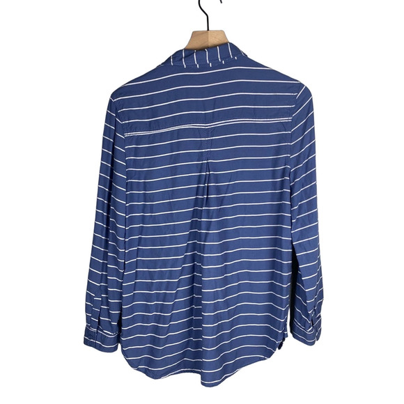 beachlunchlounge Blue and White Stripe Long sleeve Blouse - Picture 2 of 5